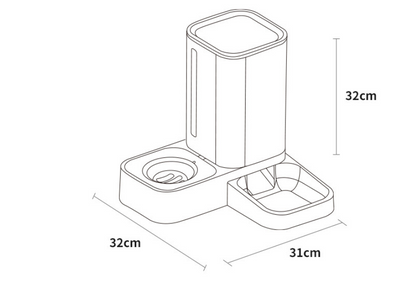 Double Plastic Pet Bowl